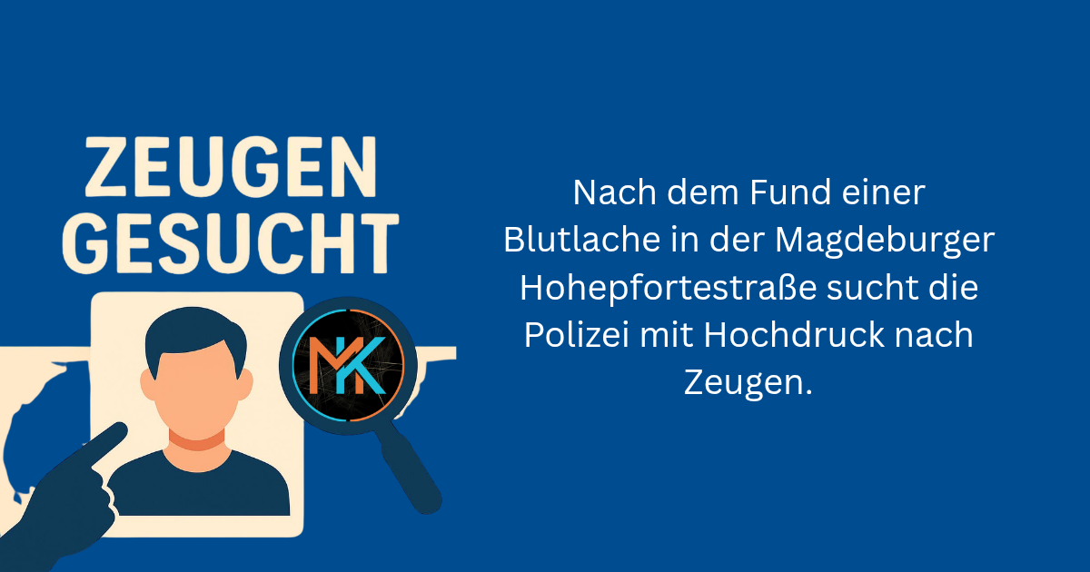 Großeinsatz in Magdeburg: Blutlache auf Gehweg sorgt für Hubschraubersuche