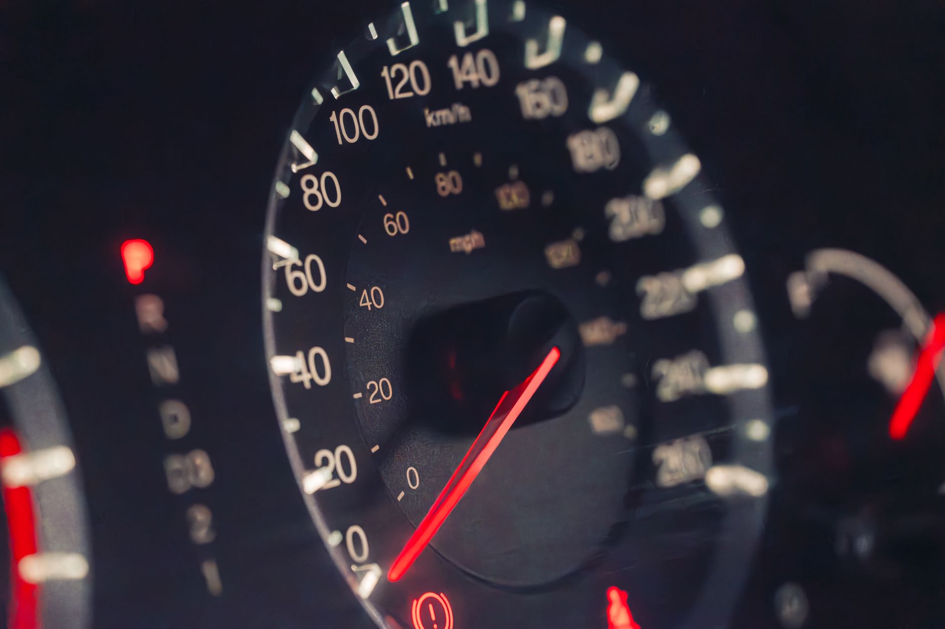 close up of honda accord speedometer