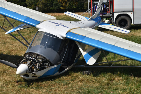 Hasselfelde: Ultraleichtflugzeug stürzt bei Landung ab