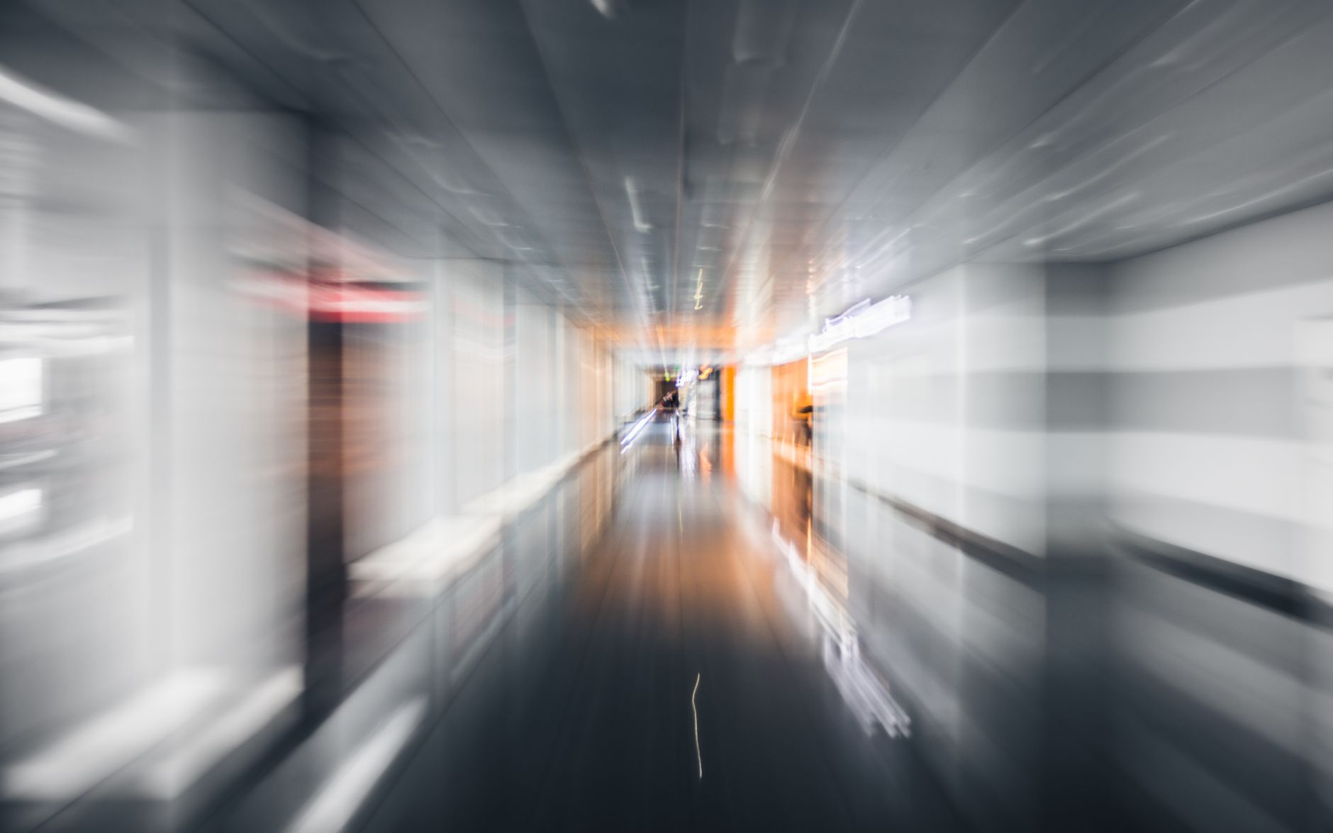 blurry photo of building hallway