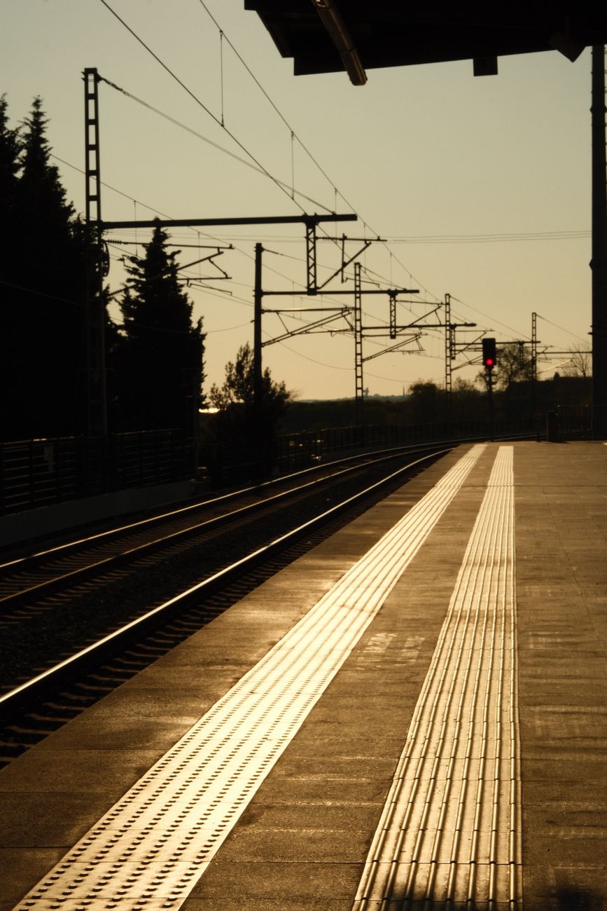 sunlit train platform in istanbul