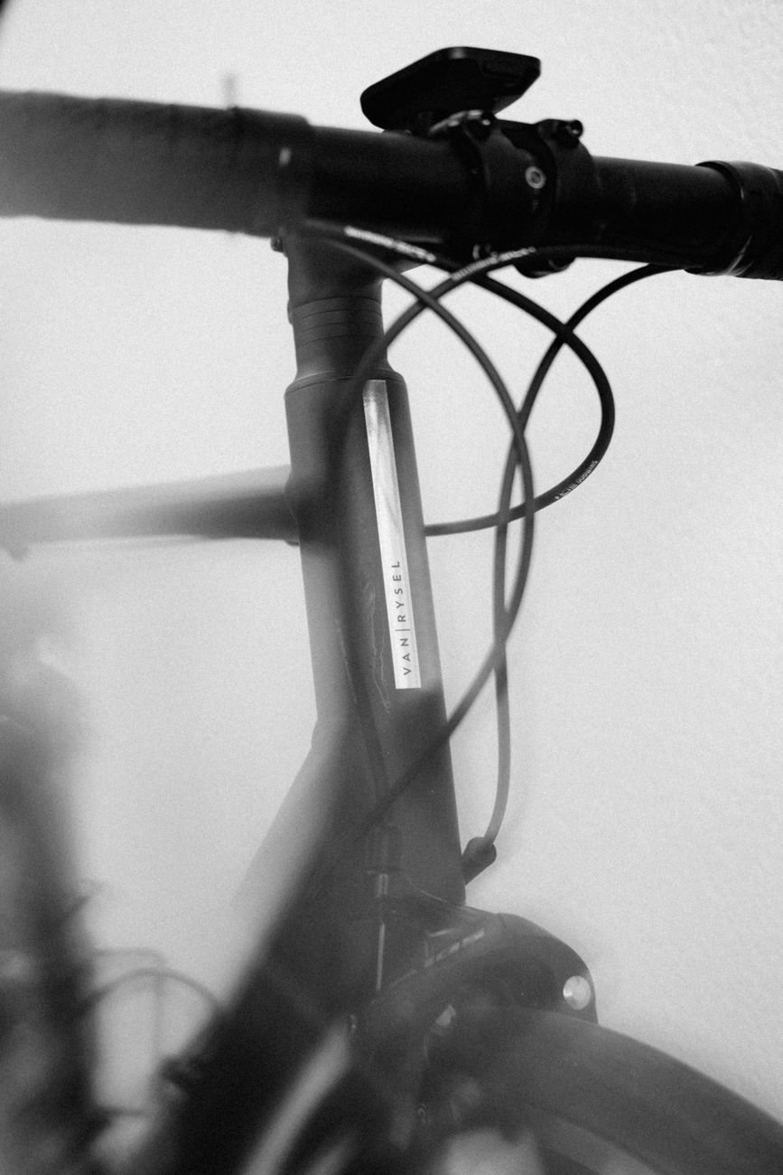 close up photo of a bicycle headset